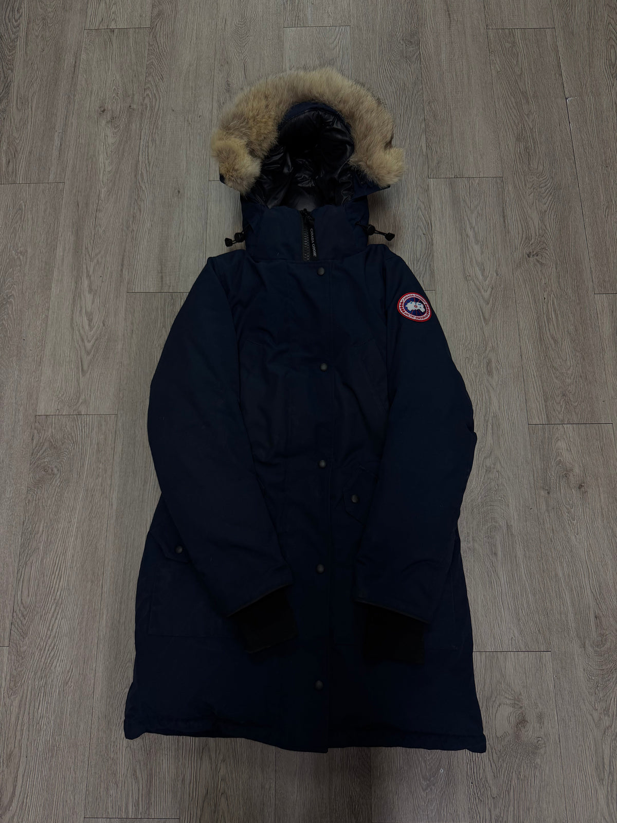Canada Goose Navy Brown Fur Parka (Women's) Jacket