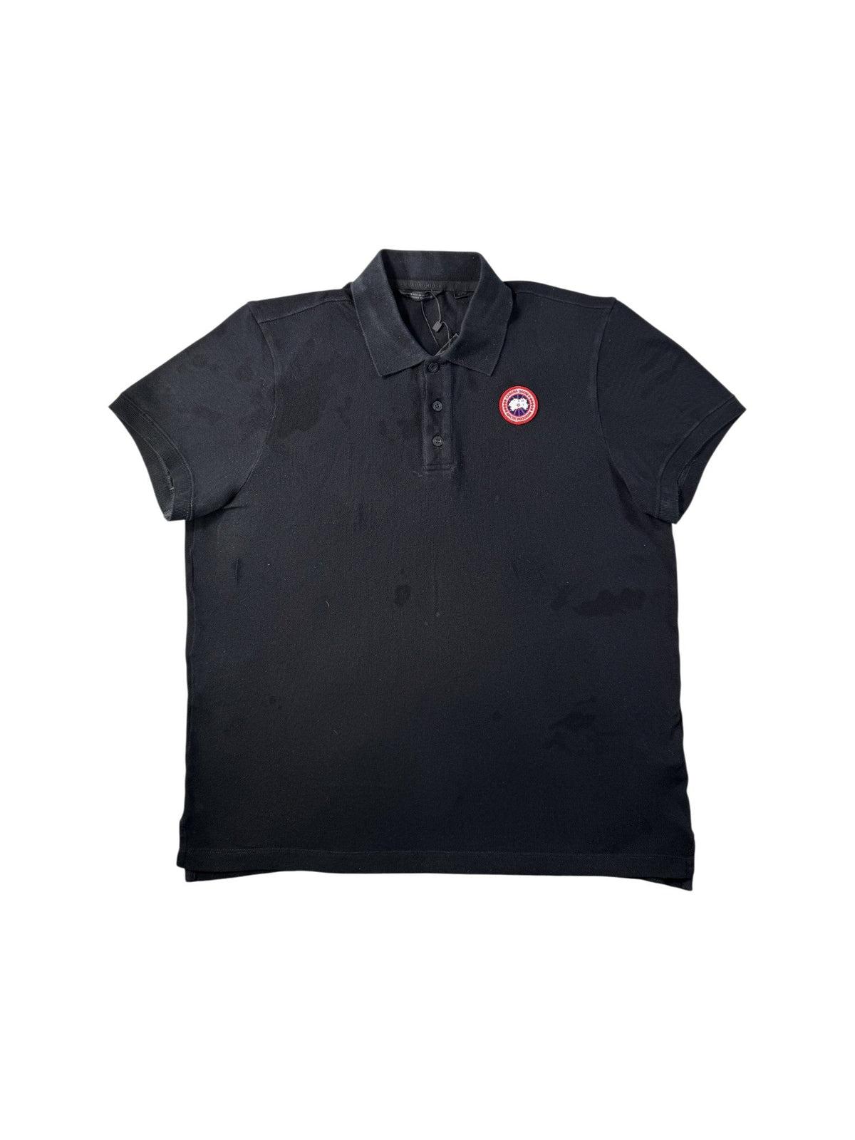 Canada Goose Logo Black & Red Polo Shirt