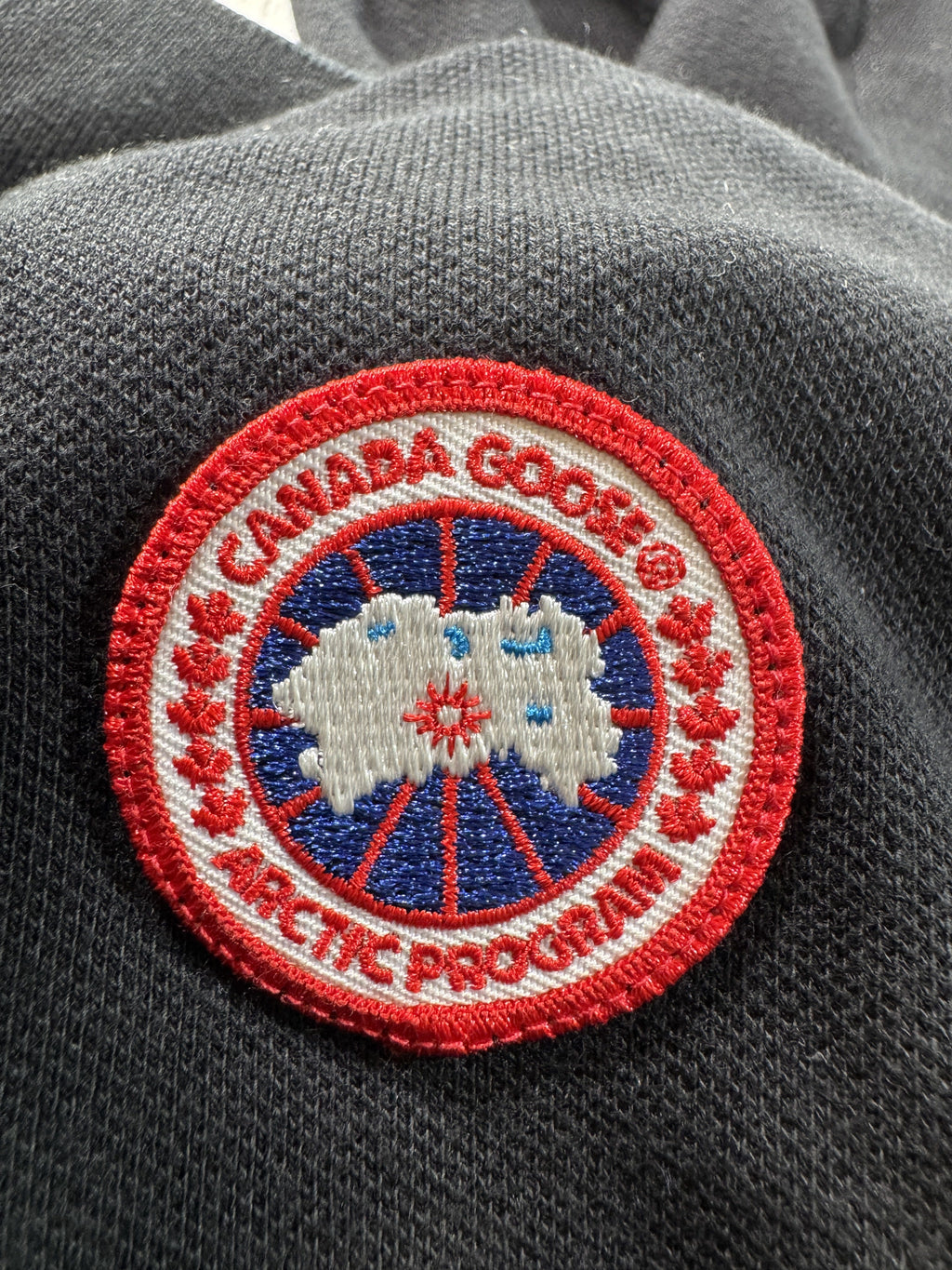 Canada Goose Logo Black & Red Polo Shirt