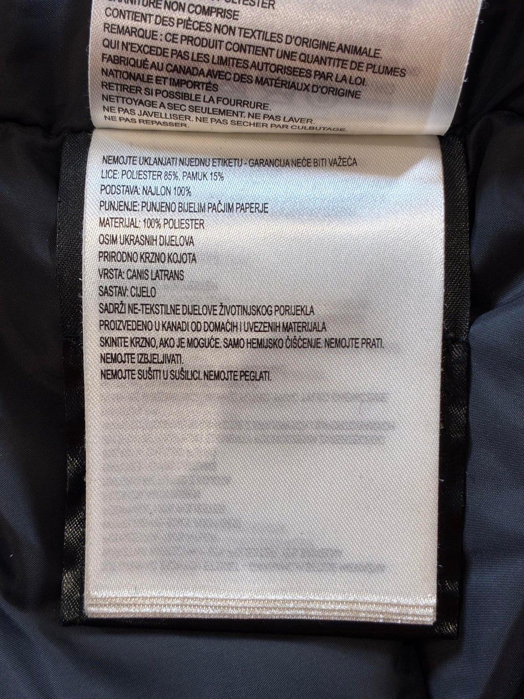 Canada Goose Women's Black Parka Fur