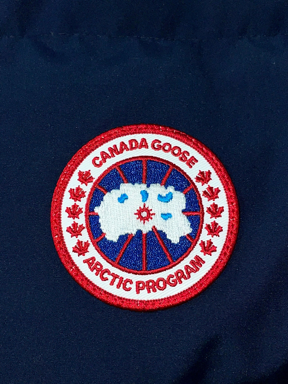 Canada Goose Logo Navy, Red  Puffer Vest
