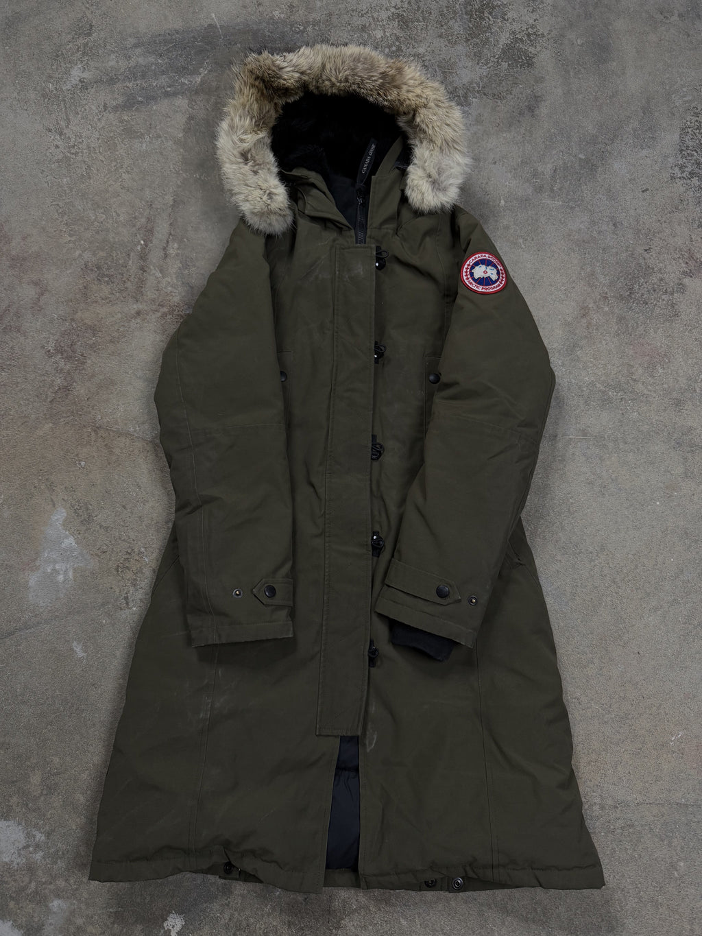 Canada Goose Women's Long Olive Coat