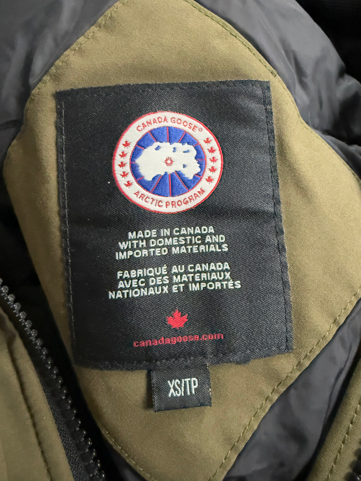 Canada Goose Women's Long Olive Coat