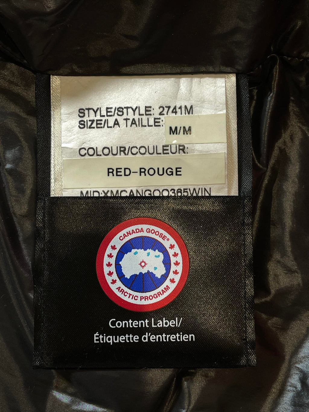 Canada Goose Thin Red Puffer Jacket