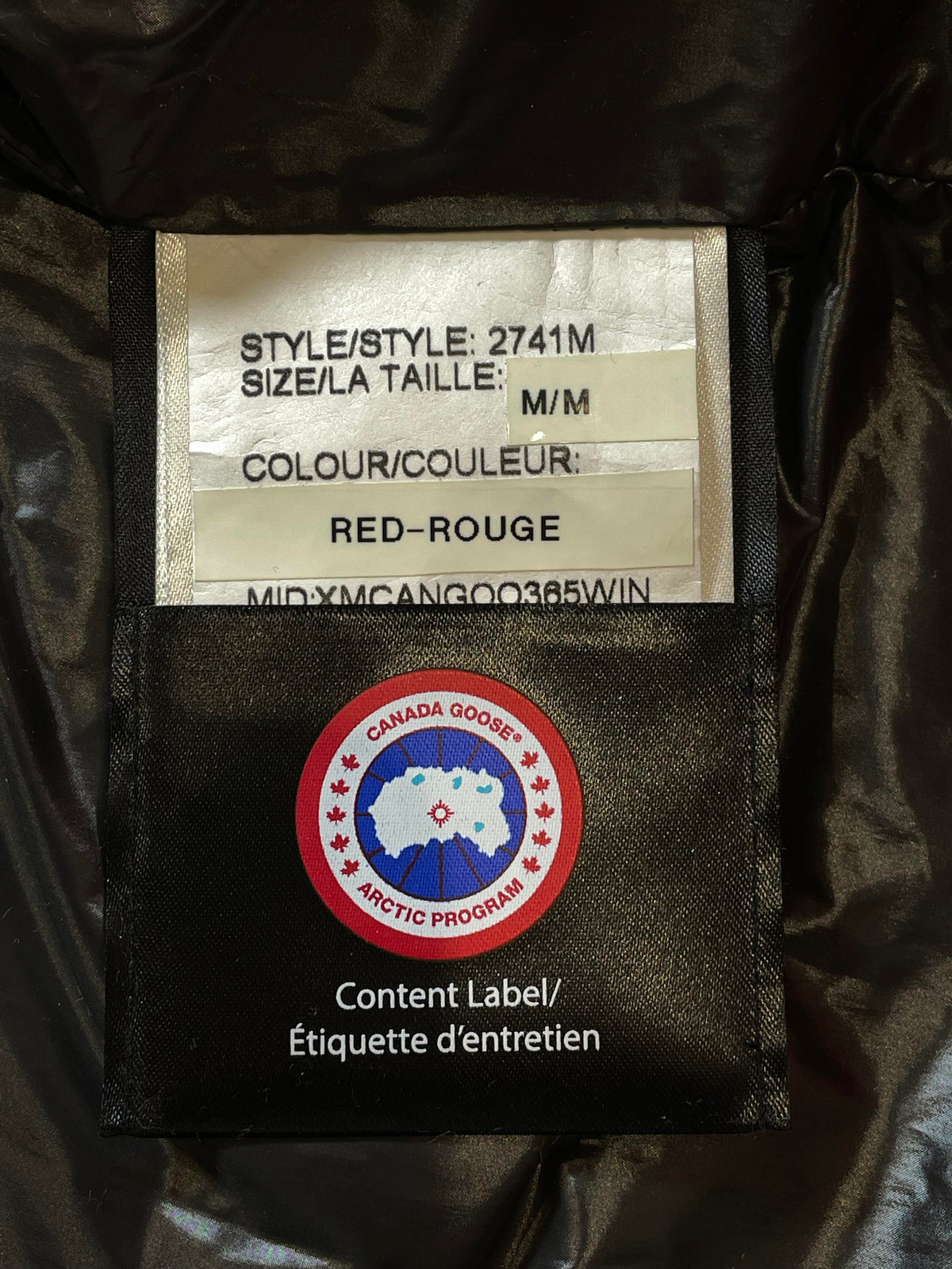 Canada Goose Thin Red Puffer Jacket