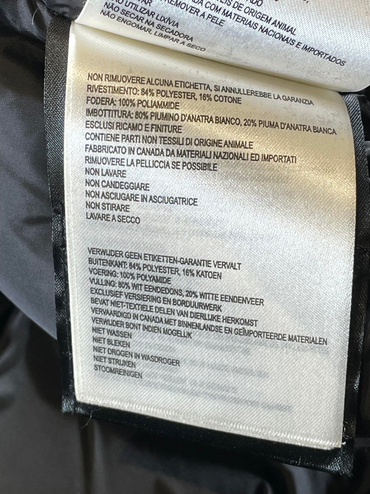Canada Goose Black Puffer Jacket