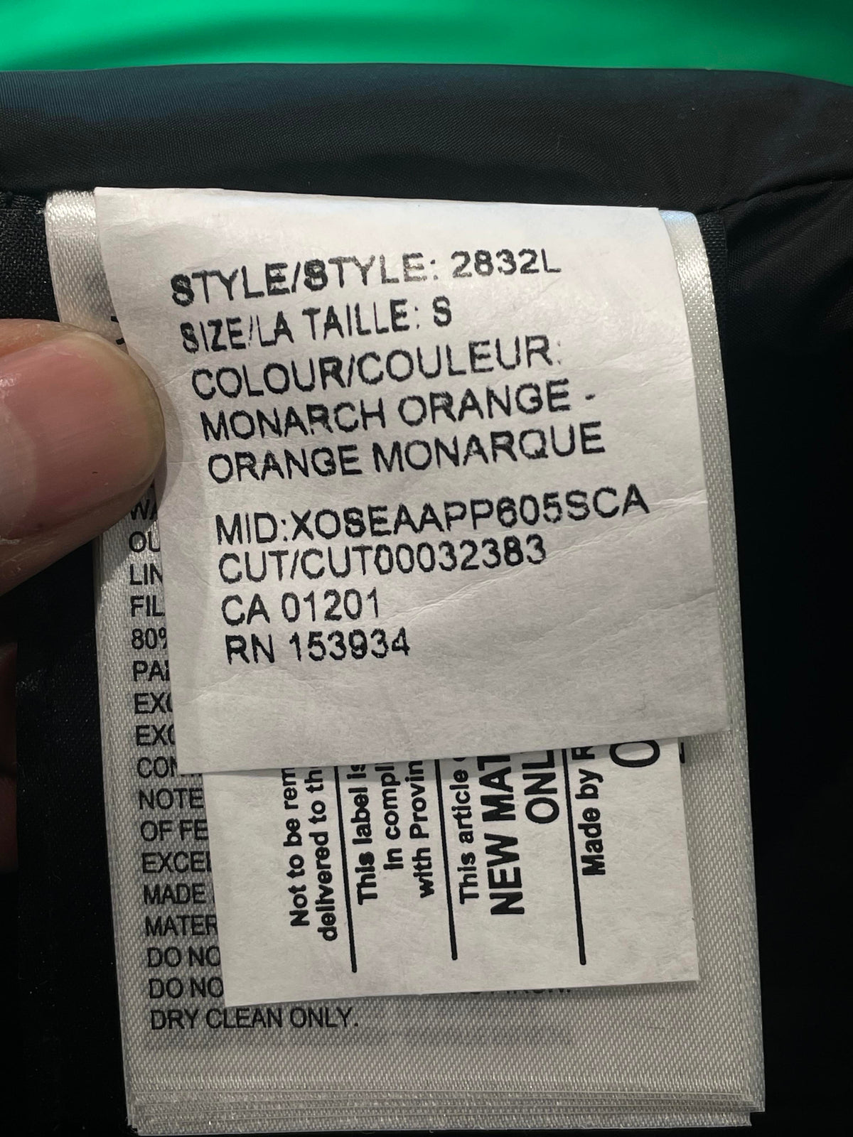 Canada Goose Puffer Orange Vest