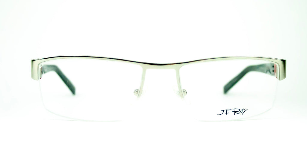 JF Rey Model  Silver Semi Rimless Glasses Frames