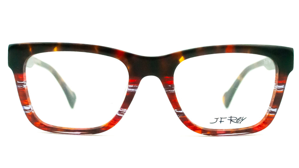 JF Rey Model 1296 Tortoiseshell & Red Glasses Frames