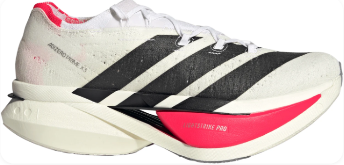 adidas Adizero Prime X3 Strung – Men's Running Shoes | White / Lucid Red