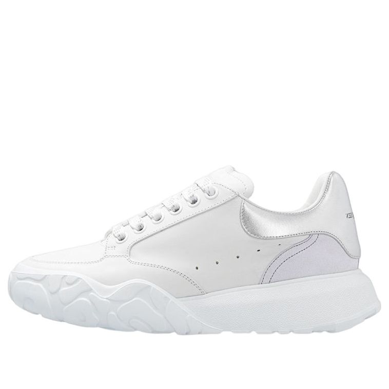(WMNS) Alexander McQueen Court Trainer 'White Silver' 709033WIAAZ8879 #