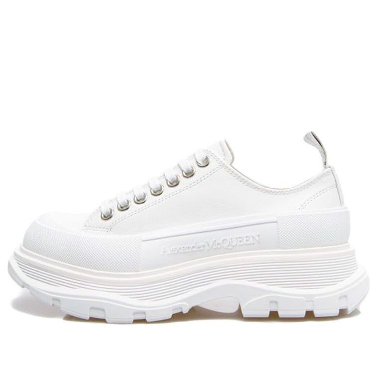 (WMNS) Alexander McQueen Tread Slick Lace Up Low 'White' 633902WHZ629071 #