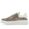 (WMNS) Alexander McQueen Larry Oversized Shoes 'Gold Glitter White' 736296W4VJ12228 #