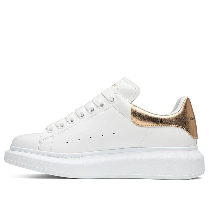 (WMNS) Alexander McQueen Oversized Sneaker 'White Light Gold' 553770WHFBU9075 #