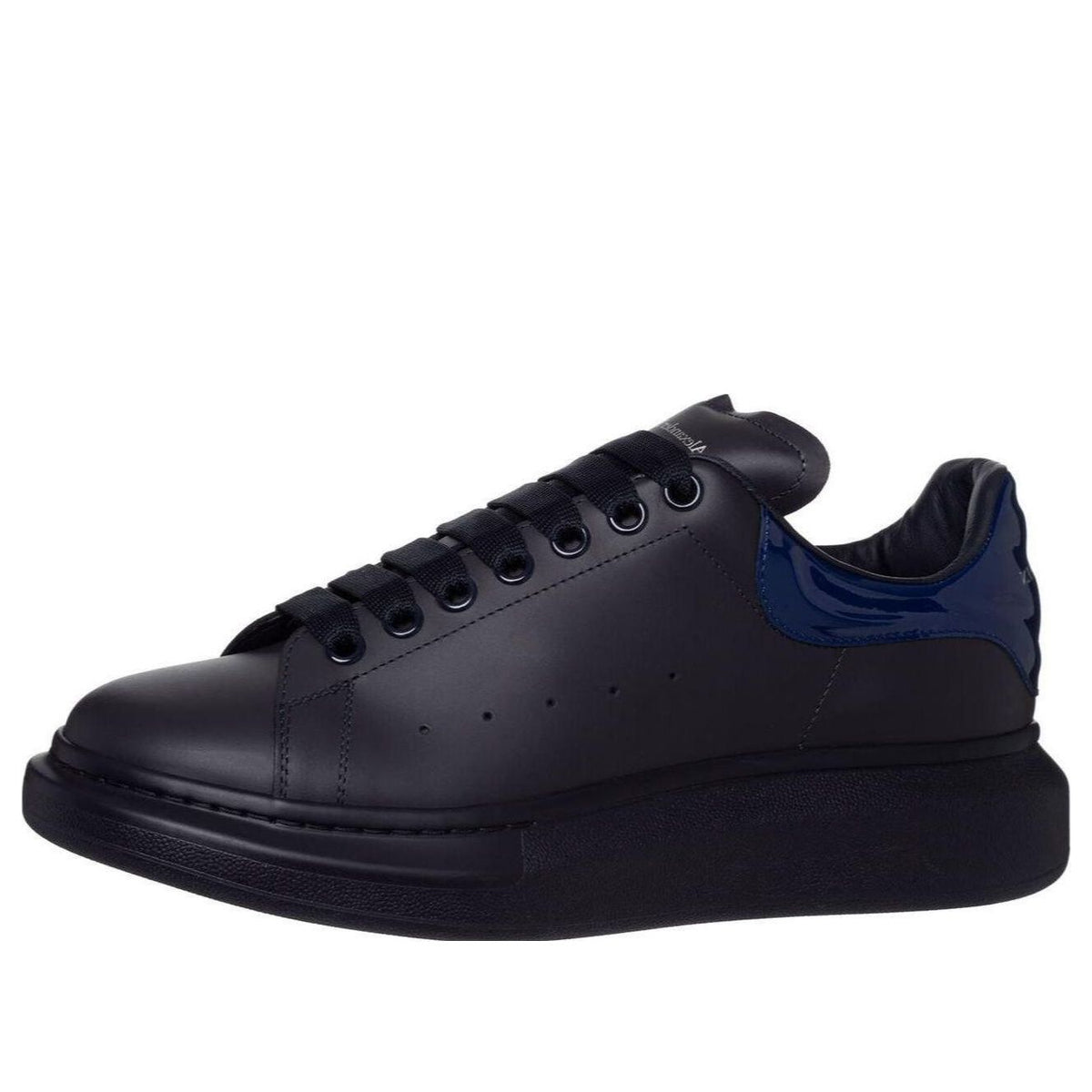 Alexander McQueen Oversized Sneaker 'Triple Black Blue' 727390WICGV4219 #