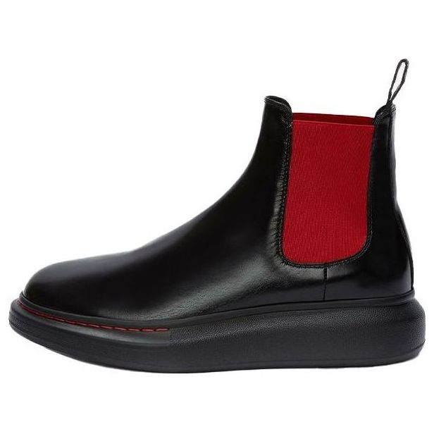 Alexander McQueen Hybrid Chelsea Boot 'Black Red' 586198WHX521066 #