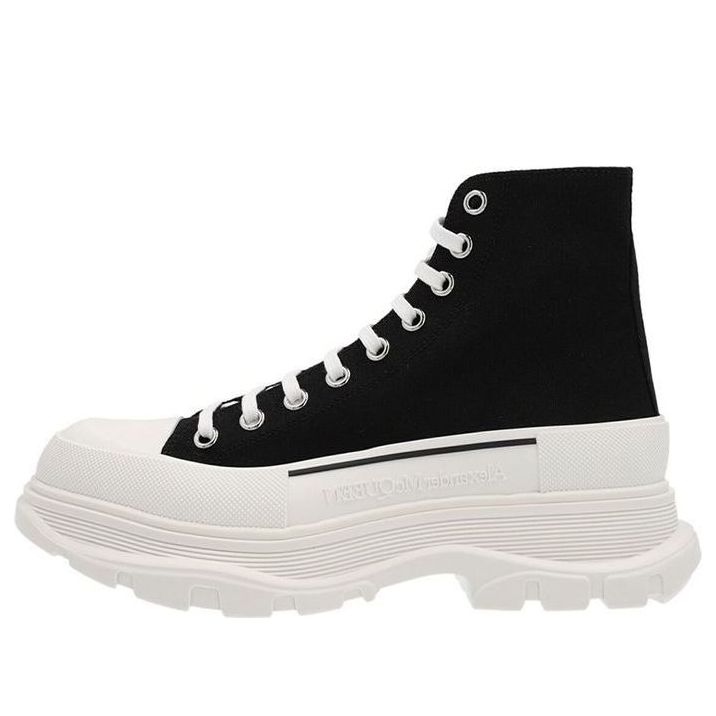 Alexander McQueen Tread Slick Boots 'Core Black White' 705659W4MV21070 #