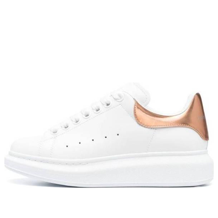 (WMNS) Alexander McQueen Oversized Sneakers 'White Rose Gold' 718232WIE829053 #