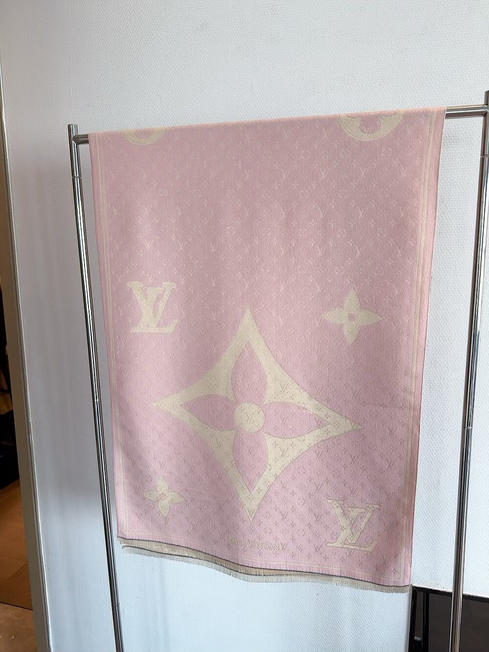 Louis Vuitton Monogram Floral Fringe Scarf