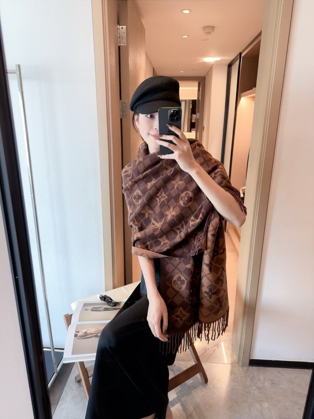 Louis Vuitton Rectangular Monogram Wrap Scarf