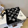 Louis Vuitton Reversible Floral-Geometric Fringe Scarf