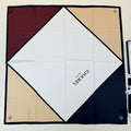 Chanel Blue Color-Block Square Scarf