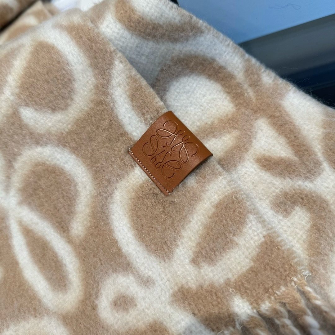 Loewe Loop-Pattern Fringed Scarf