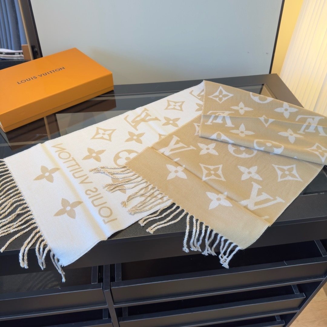 Louis Vuitton Oversized Monogram Wool Scarf - 180 x 30 cm