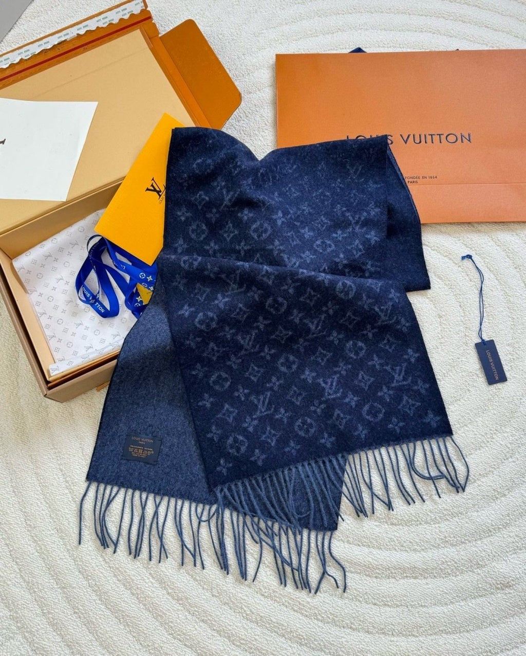 Louis Vuitton Men's Monogram Fringe Scarf - 30 x 180 cm