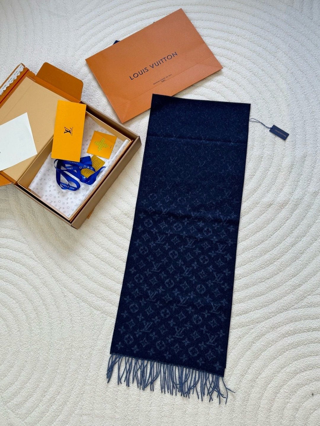 Louis Vuitton Men's Monogram Fringe Scarf - 30 x 180 cm