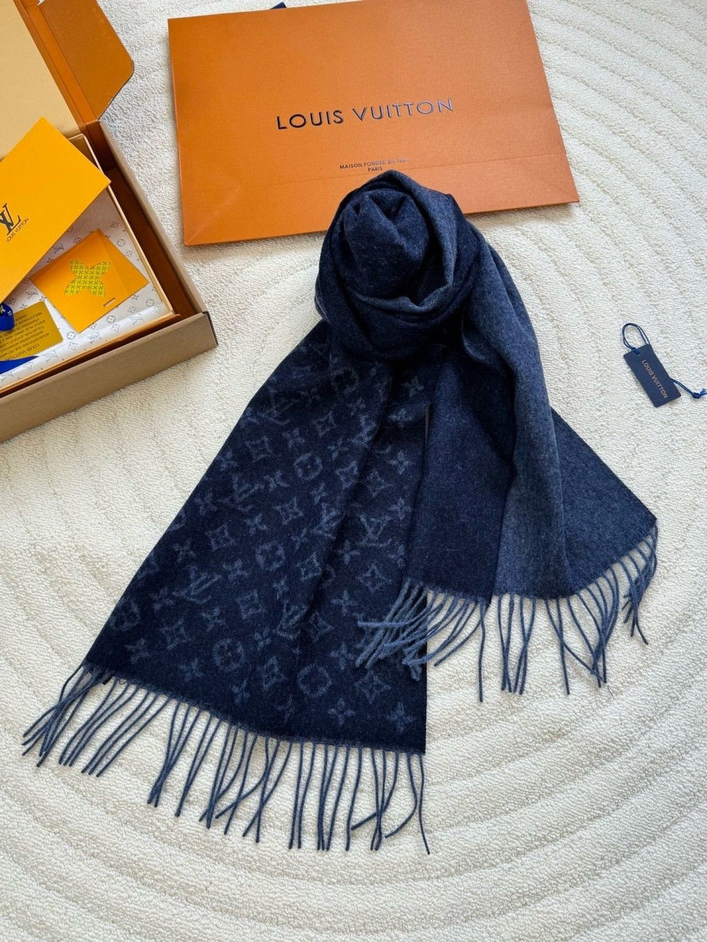 Louis Vuitton Men's Monogram Fringe Scarf - 30 x 180 cm