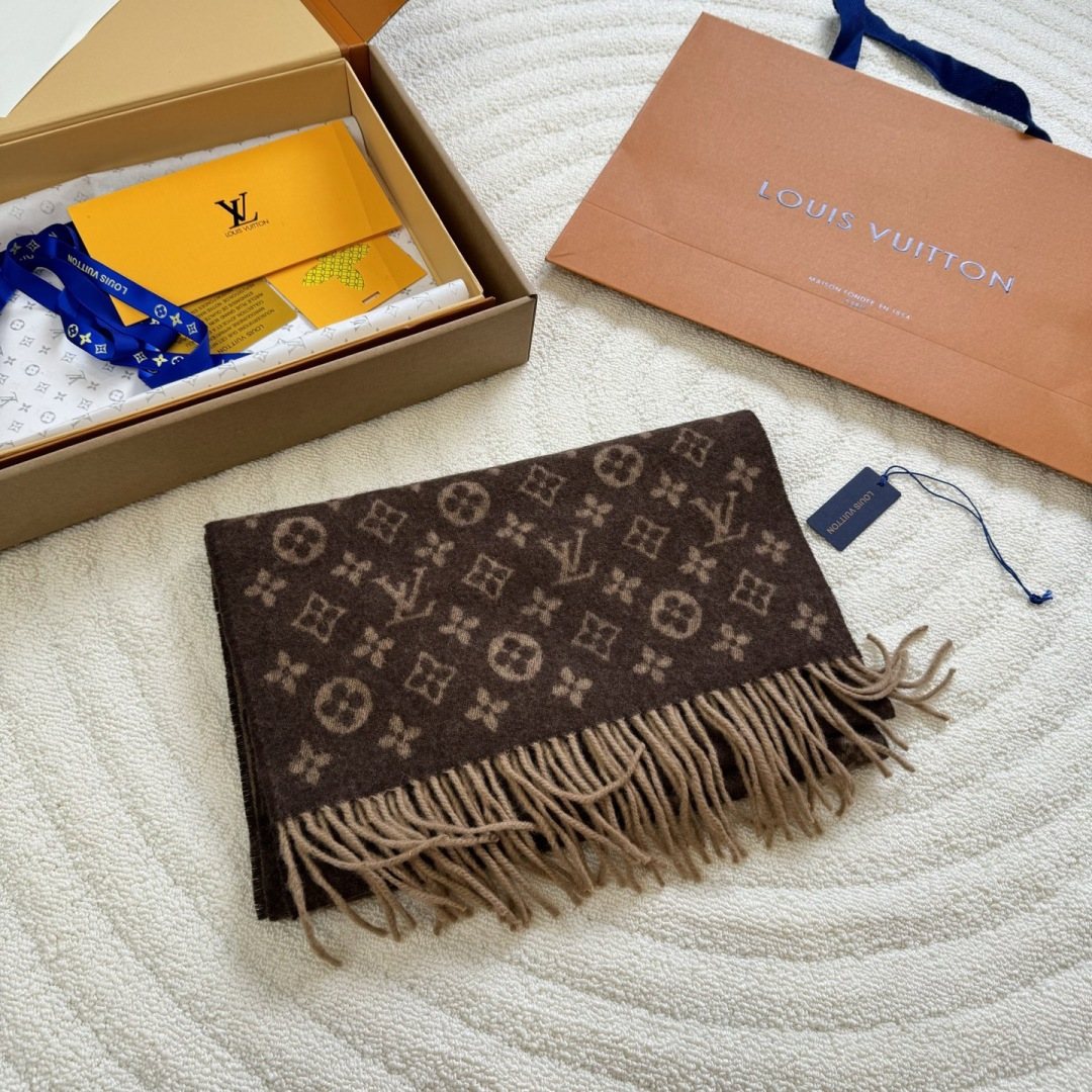 Louis Vuitton Two-Tone Reversible Monogram Scarf - 30 x 180 cm