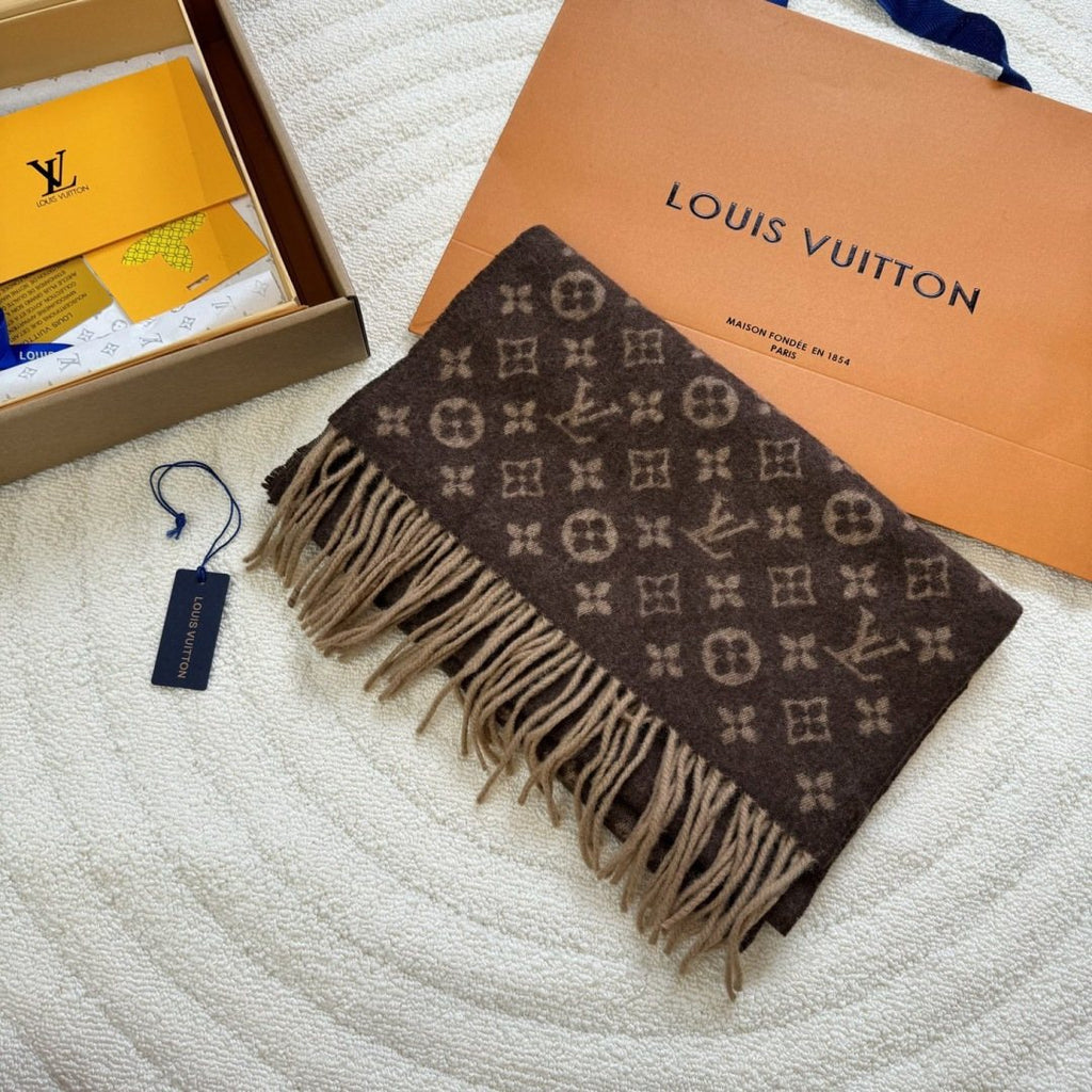 Louis Vuitton Two-Tone Reversible Monogram Scarf - 30 x 180 cm
