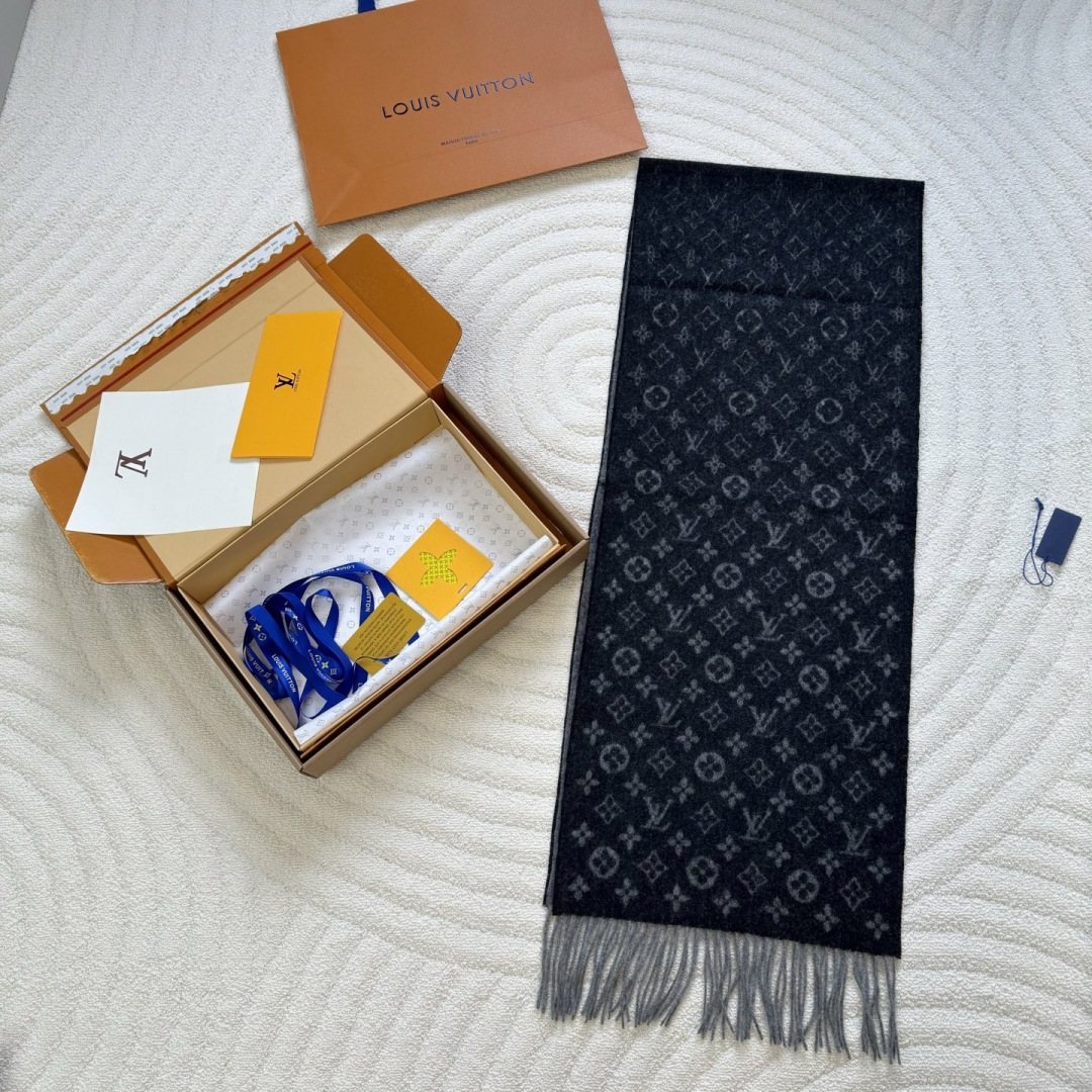 Louis Vuitton Two-Tone Reversible Monogram Scarf - 30 x 180 cm