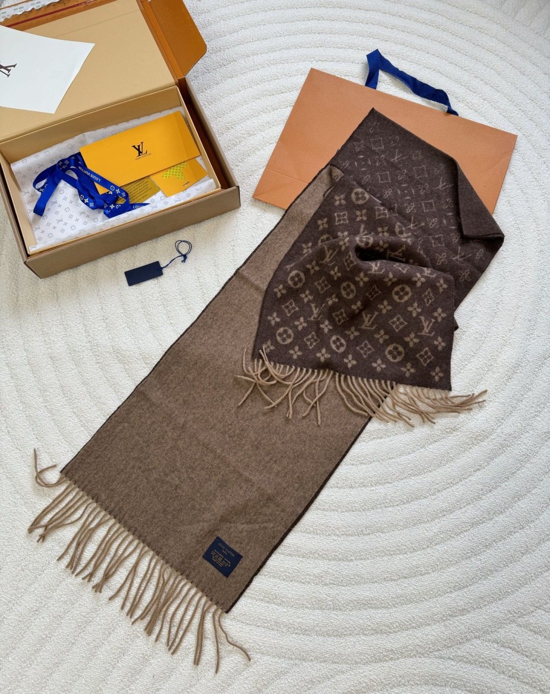 Louis Vuitton Two-Tone Reversible Monogram Scarf - 30 x 180 cm