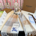 Burberry Woven Plaid Fringe Scarf - 30 x 180 cm