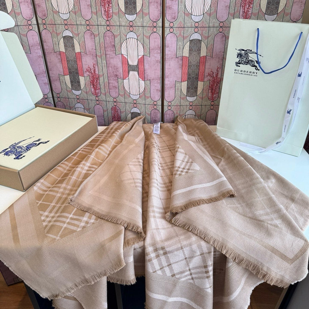 Burberry Fringed Woven Shawl