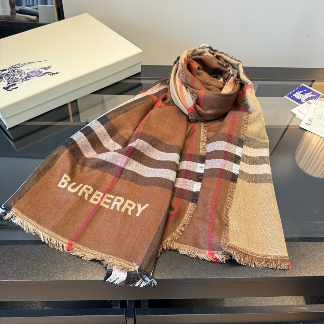 Burberry Bold Check Fringed Scarf - 110 x 200 cm