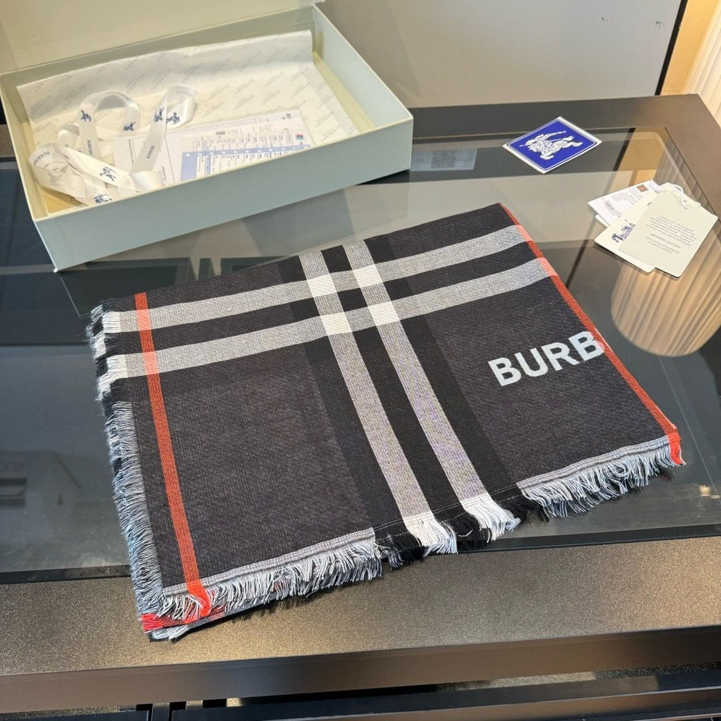 Burberry Bold Check Fringed Scarf - 110 x 200 cm