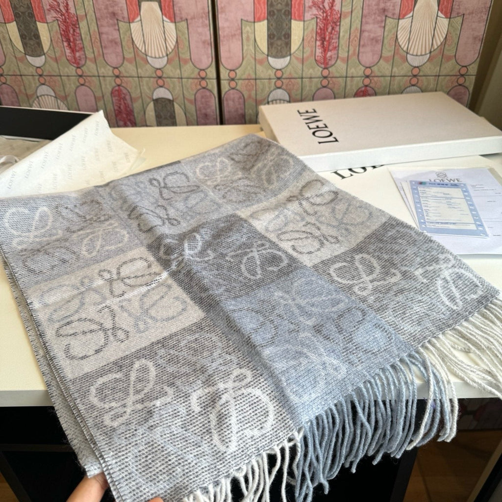 Loewe Fringed Loop-Motif Scarf