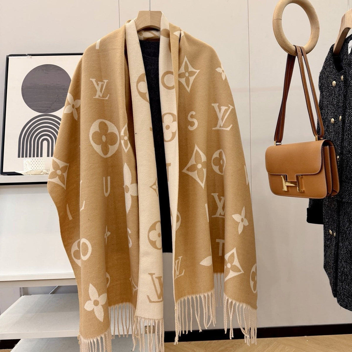 Louis Vuitton Knotted-Fringe Monogram Scarf - 65 x 180 cm